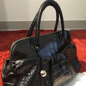 Furl Croc Leather Bag